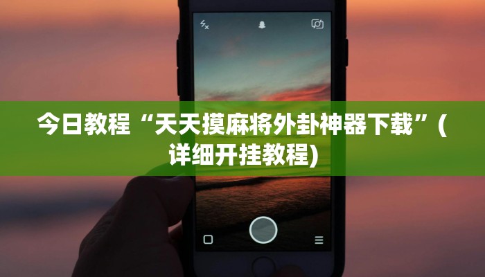 今日教程“天天摸麻将外卦神器下载”(详细开挂教程)