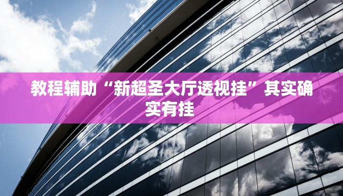 教程辅助“新超圣大厅透视挂”其实确实有挂 