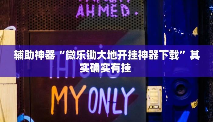 辅助神器“微乐锄大地开挂神器下载”其实确实有挂 