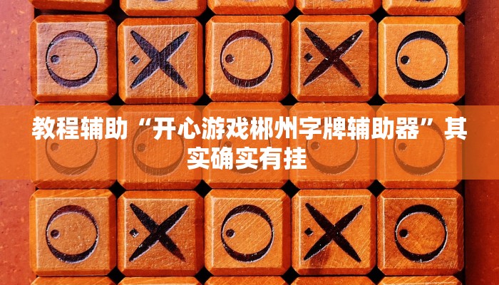 教程辅助“开心游戏郴州字牌辅助器”其实确实有挂 