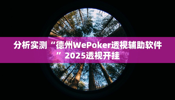 分析实测“德州WePoker透视辅助软件”2025透视开挂 分析实测“德州WePoker透视辅助软件”2025透视开挂