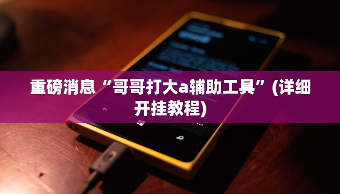重磅消息“哥哥打大a辅助工具”(详细开挂教程)