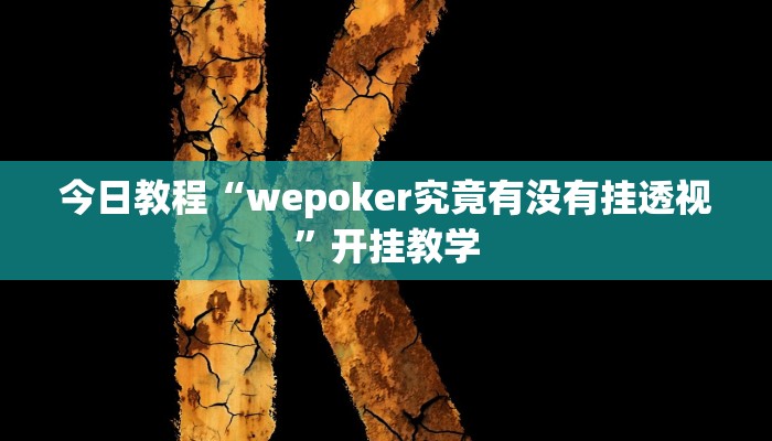 今日教程“wepoker究竟有没有挂透视”开挂教学 今日教程“wepoker究竟有没有挂透视”开挂教学