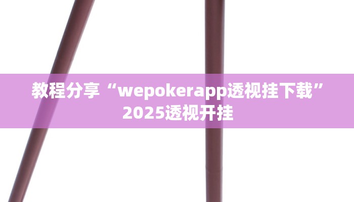 教程分享“wepokerapp透视挂下载”2025透视开挂
