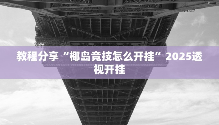 教程分享“椰岛竞技怎么开挂”2025透视开挂