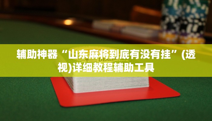 辅助神器“山东麻将到底有没有挂”(透视)详细教程辅助工具