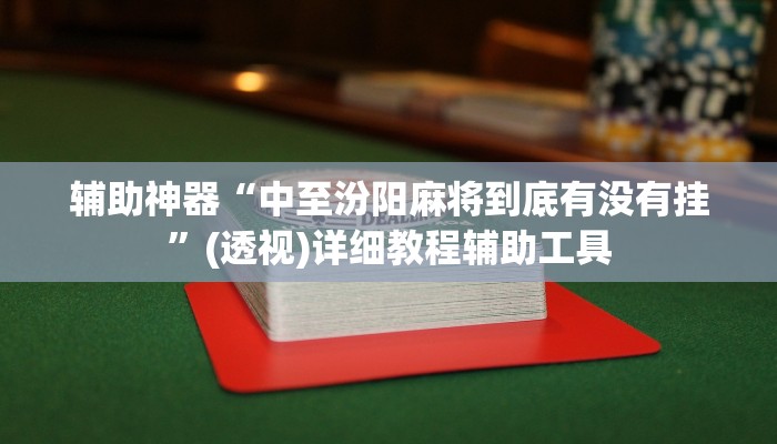 辅助神器“中至汾阳麻将到底有没有挂”(透视)详细教程辅助工具