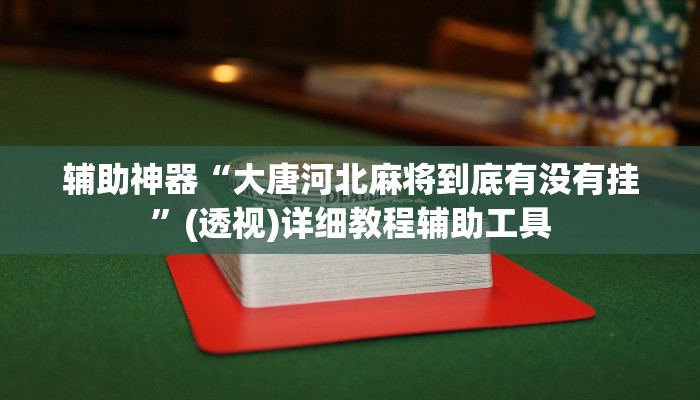 辅助神器“大唐河北麻将到底有没有挂”(透视)详细教程辅助工具 辅助神器“大唐河北麻将到底有没有挂”(透视)详细教程辅助工具