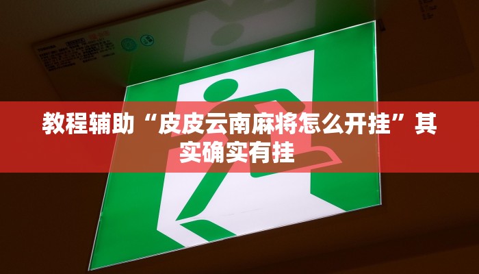 教程辅助“皮皮云南麻将怎么开挂”其实确实有挂 