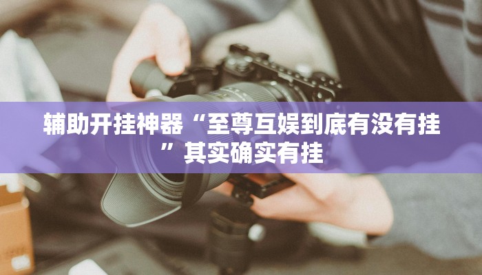 辅助开挂神器“至尊互娱到底有没有挂”其实确实有挂