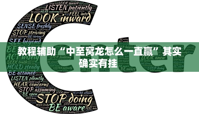 教程辅助“中至窝龙怎么一直赢”其实确实有挂 