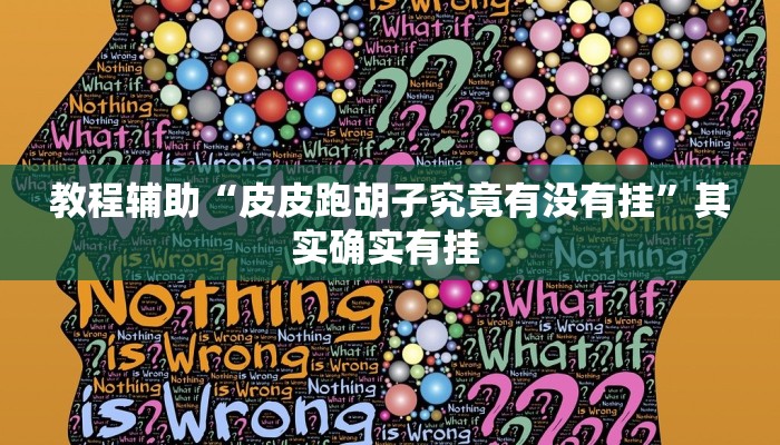 教程辅助“皮皮跑胡子究竟有没有挂”其实确实有挂 