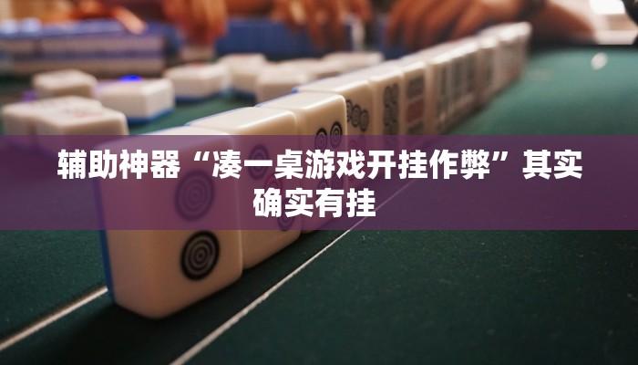 辅助神器“凑一桌游戏开挂作弊”其实确实有挂 